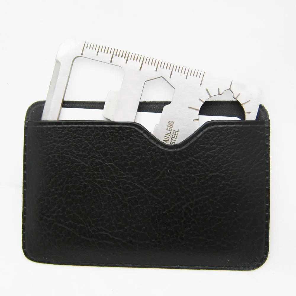 1 Credit Card Folding Knife Black Wallet Razor Sharp Hunting Camping Multi Tool