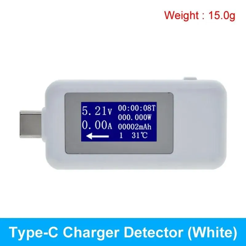 10-in-1 USB Digital Voltage and Current Tester with Power Bank Indicator