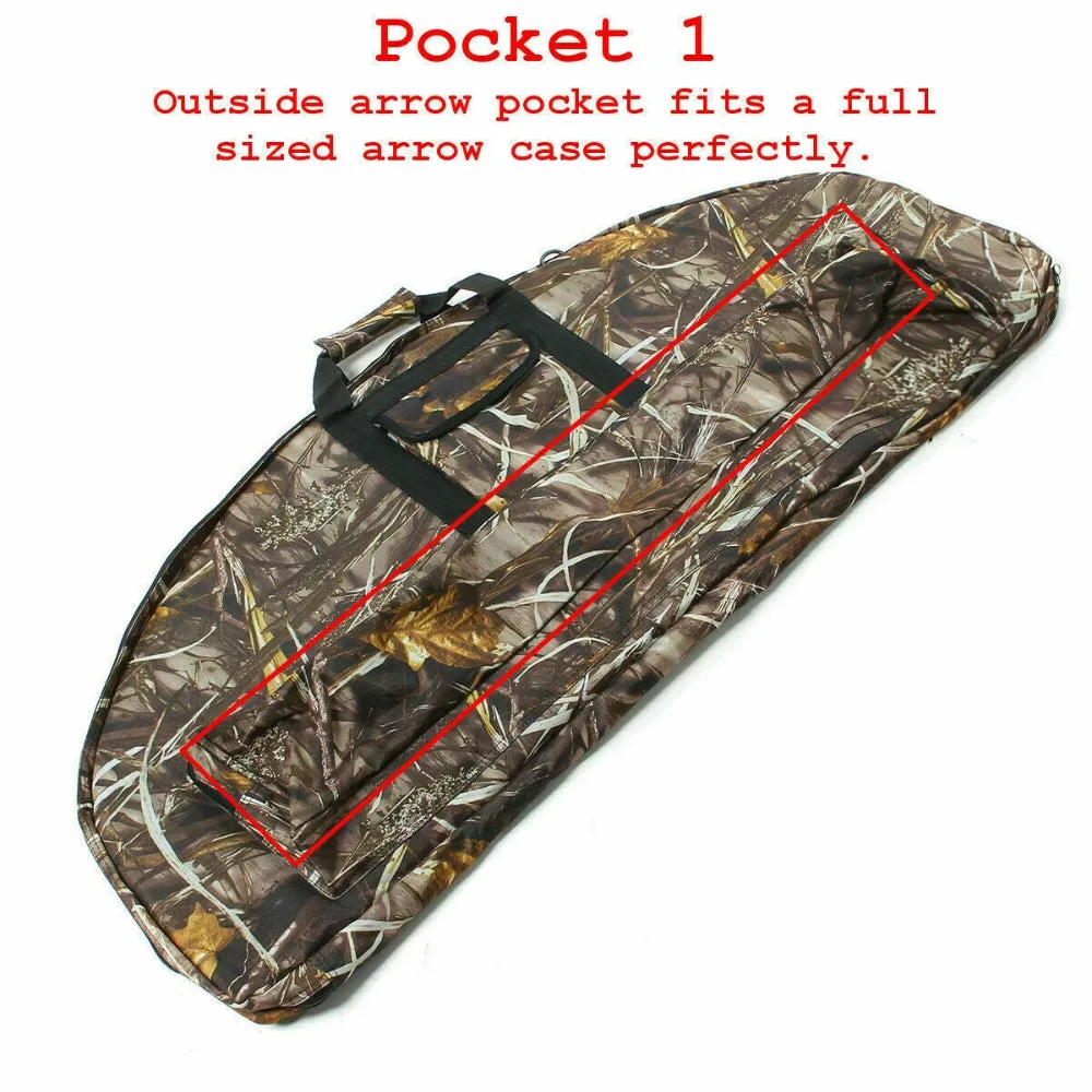 115cm Portable Compound Bow Bag | Archery Arrows Carry Bag Case | With Arrow Holder