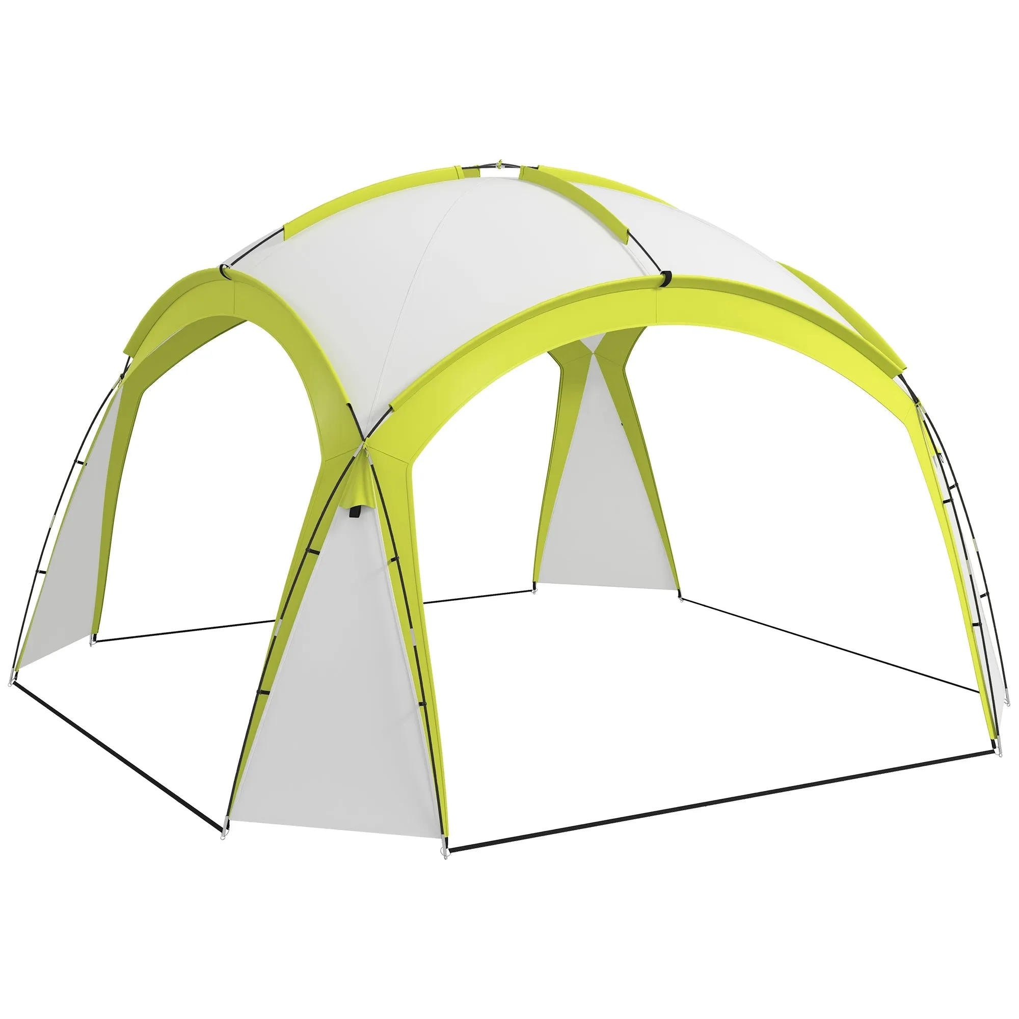3.5 x 3.5M Camping Gazebo Outdoor Event Shelter Dome Tent Garden Sun Shelter Patio Spire Arc Pavilion Camp Sun Shade Green