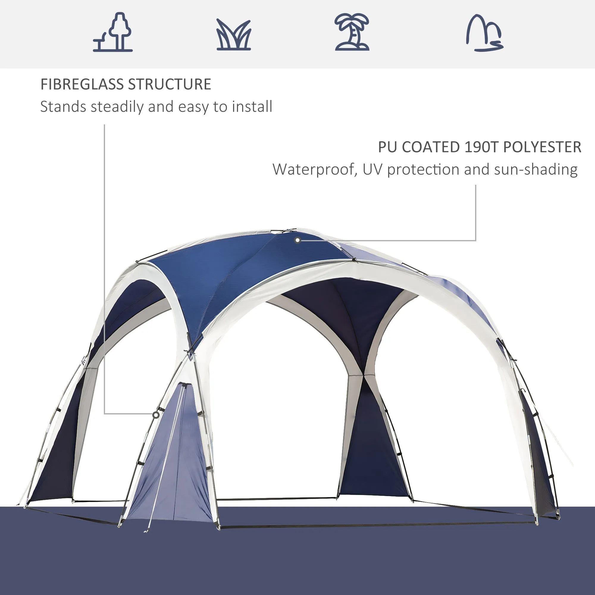 3.5 x 3.5M Camping Gazebo