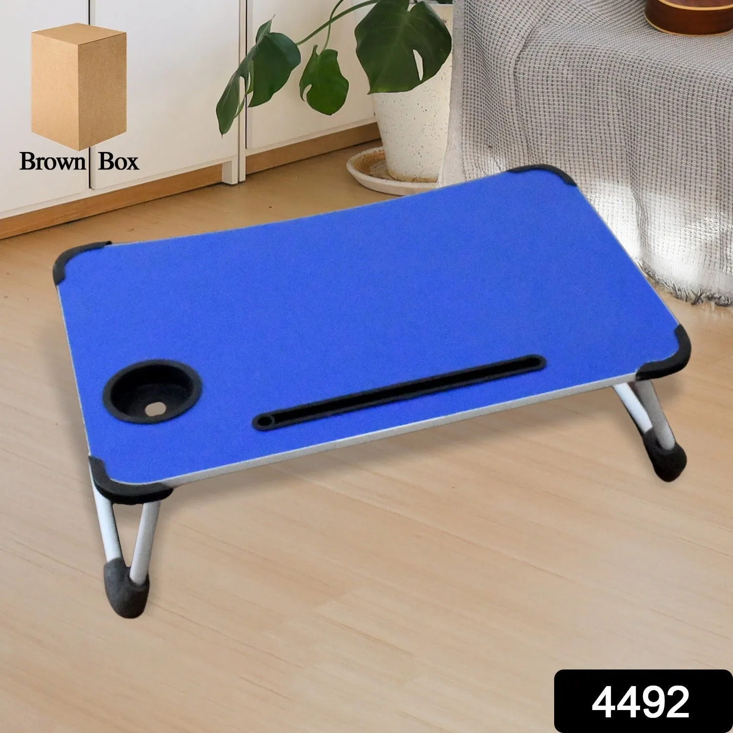 4492Multi-Purpose Laptop Desk for Study and Reading with Foldable Non-Slip Legs Reading Table Tray, Laptop Table, Laptop Stands, Laptop Desk, Foldable Study Laptop Table