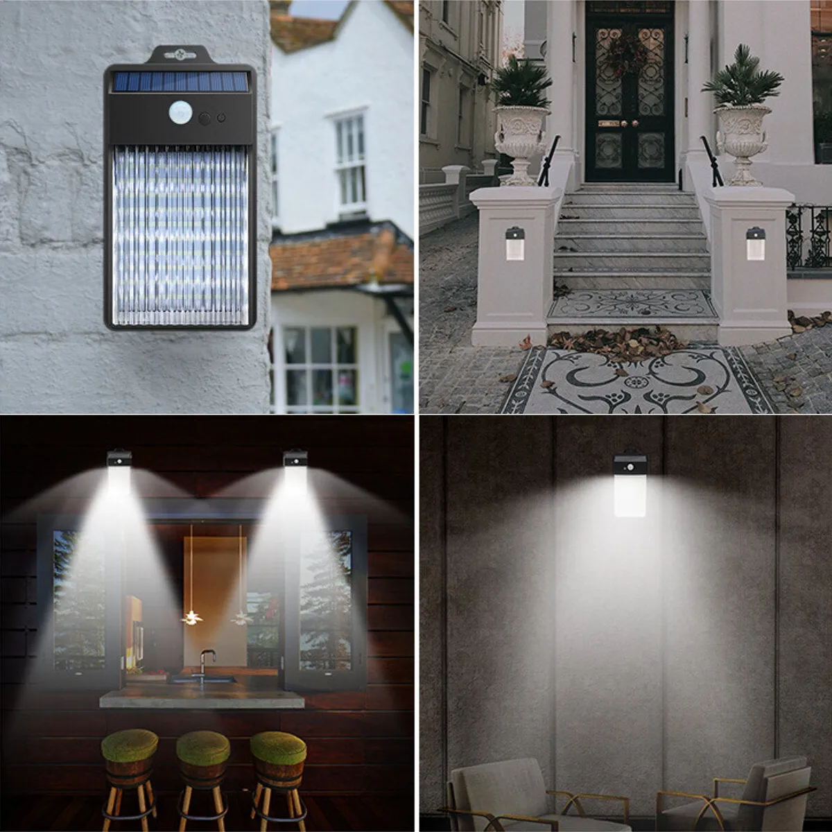 50 LED Solar Motion Sensor Security Wall Light, IP65 Waterproof Floodlight