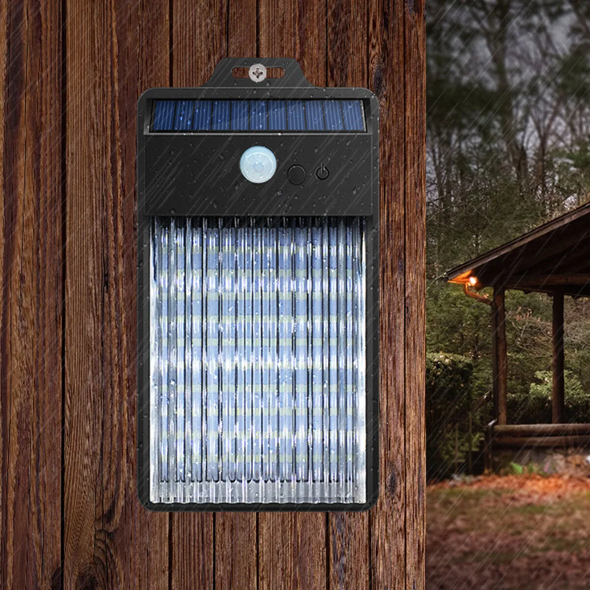 50 LED Solar Motion Sensor Security Wall Light, IP65 Waterproof Floodlight