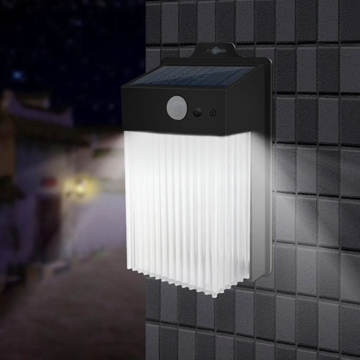 50 LED Solar Motion Sensor Security Wall Light, IP65 Waterproof Floodlight