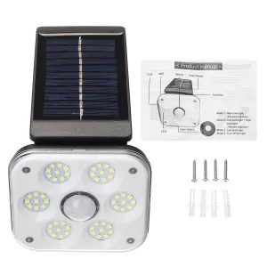 54SMD Solar Motion Sensor Security Wall Lamp Floodlight - Outdoor Waterproof Lighting