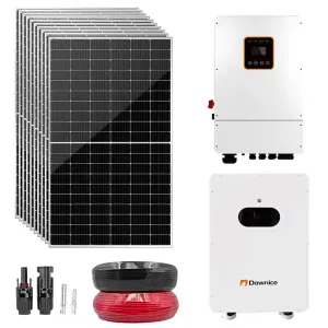 6KW Hybrid Solar Power System Complete Kit 555W*10 Pcs Solar Panel   6Kw Hybrid Inverter  16Kwh Battery