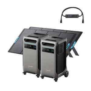 Anker Solix F3800*2 Double Power Hub 2 *405W Rigid Solar Panels   FREE Protective Cover Bag