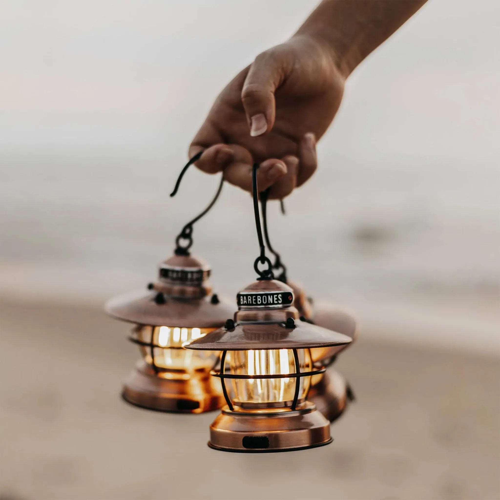 Barebones Edison Mini Lantern - Copper