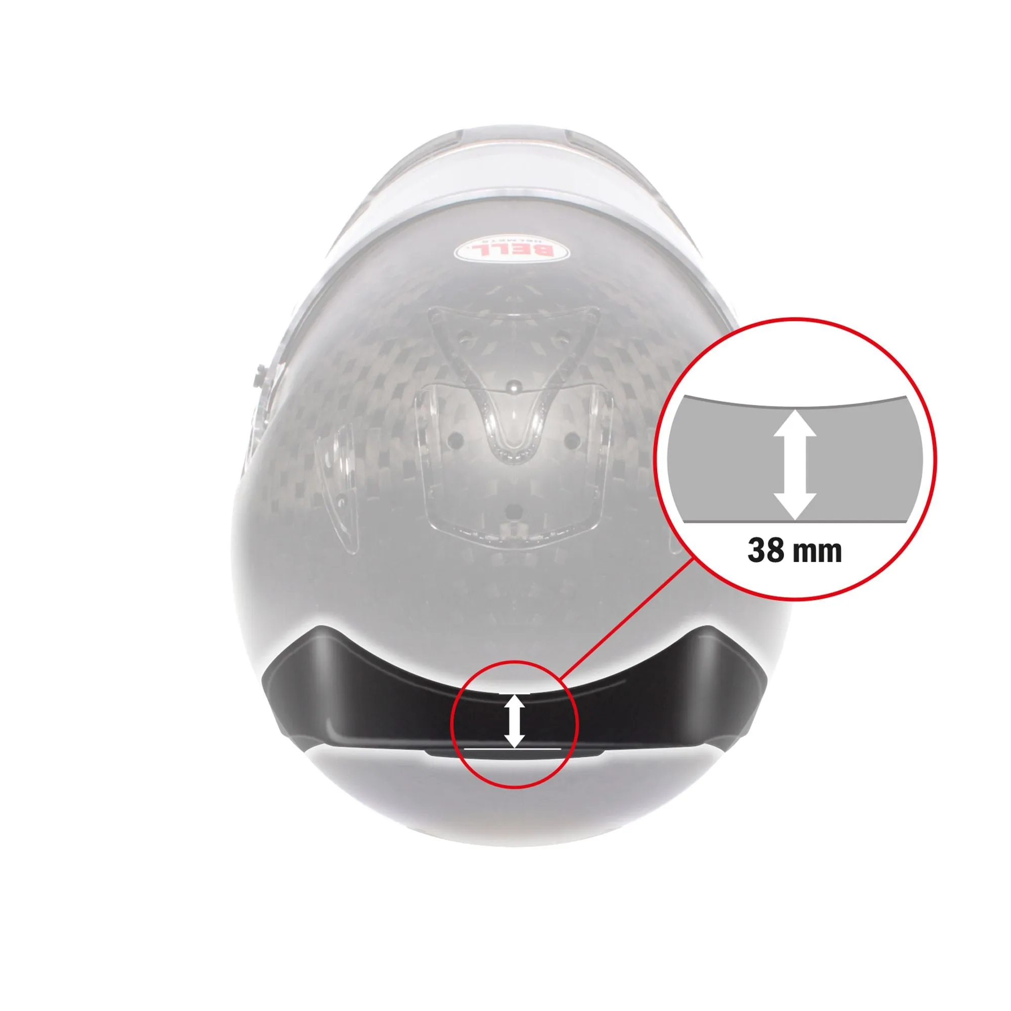 Bell V15 F1 Clear Rear Spoiler (For HP7, HP5, GT5, RS7 and RS7K Helmets)