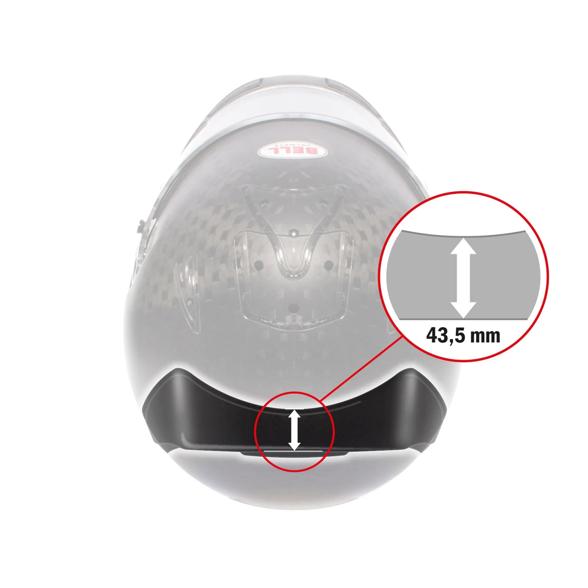 Bell V15 F1 Clear Rear Spoiler (For HP7, HP5, GT5, RS7 and RS7K Helmets)