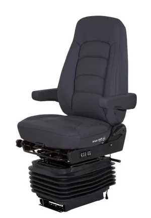 Bostrom Wide Ride Serta® High Back Truck Seat in Black Ultra-Leather with Heat & Dual Arms