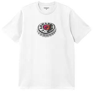 Carhartt WIP Mens Bottle Cap T Shirt White