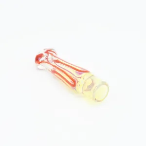 Cloudy Skies Glass Snorter - White & Red