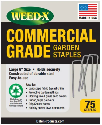 Dalen Gardeneer Garden Staples & Landscaping Pins (75-Pack - Large 6" Commercial Grade)
