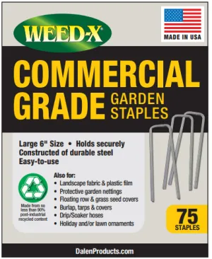 Dalen Gardeneer Garden Staples & Landscaping Pins (75-Pack - Large 6" Commercial Grade)