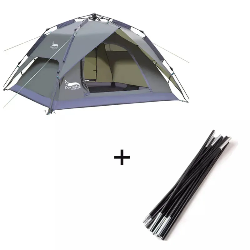 Desert&Fox Automatic Tent 3-4 Person Camping Tent,Easy Instant Setup Protable Backpacking for Sun Shelter,Travelling,Hiking