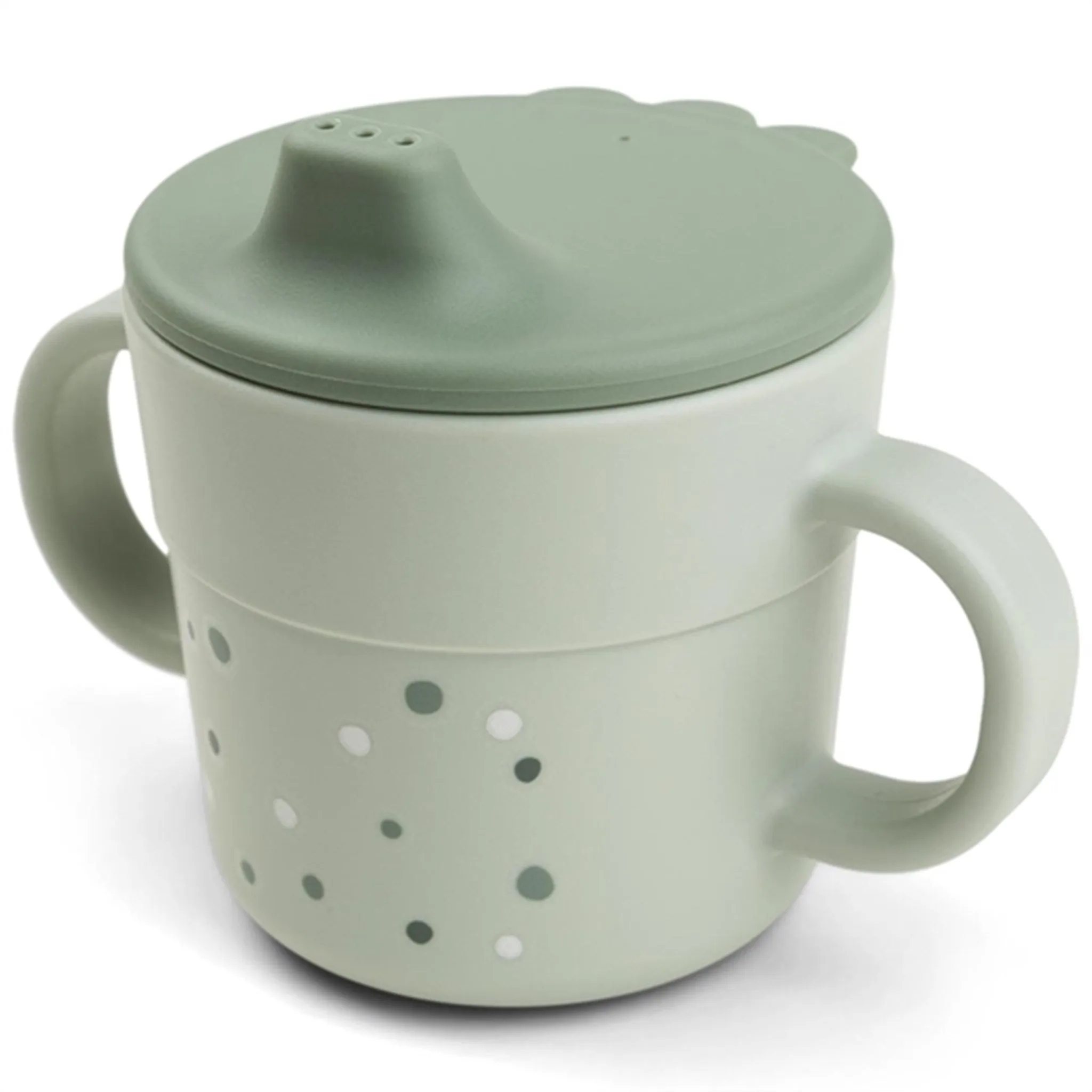 Done by Deer Foodie Spout Cup Happy Dots Green