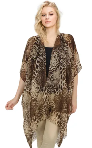 EAV9633 Animal Print Kimono