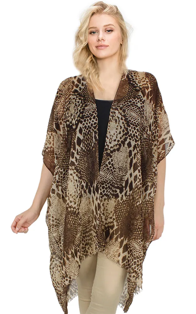 EAV9633 Animal Print Kimono