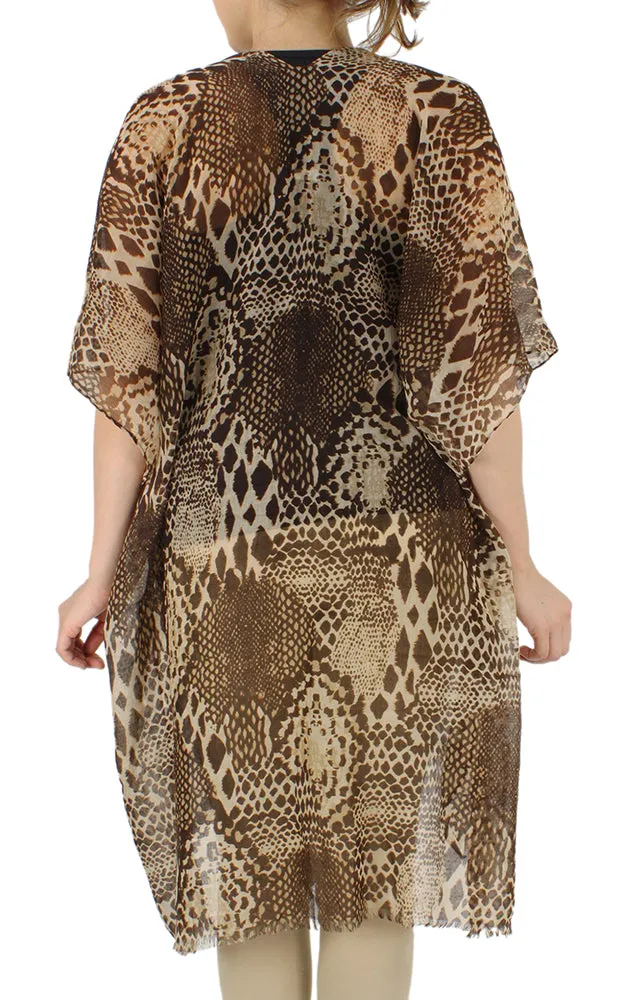 EAV9633 Animal Print Kimono