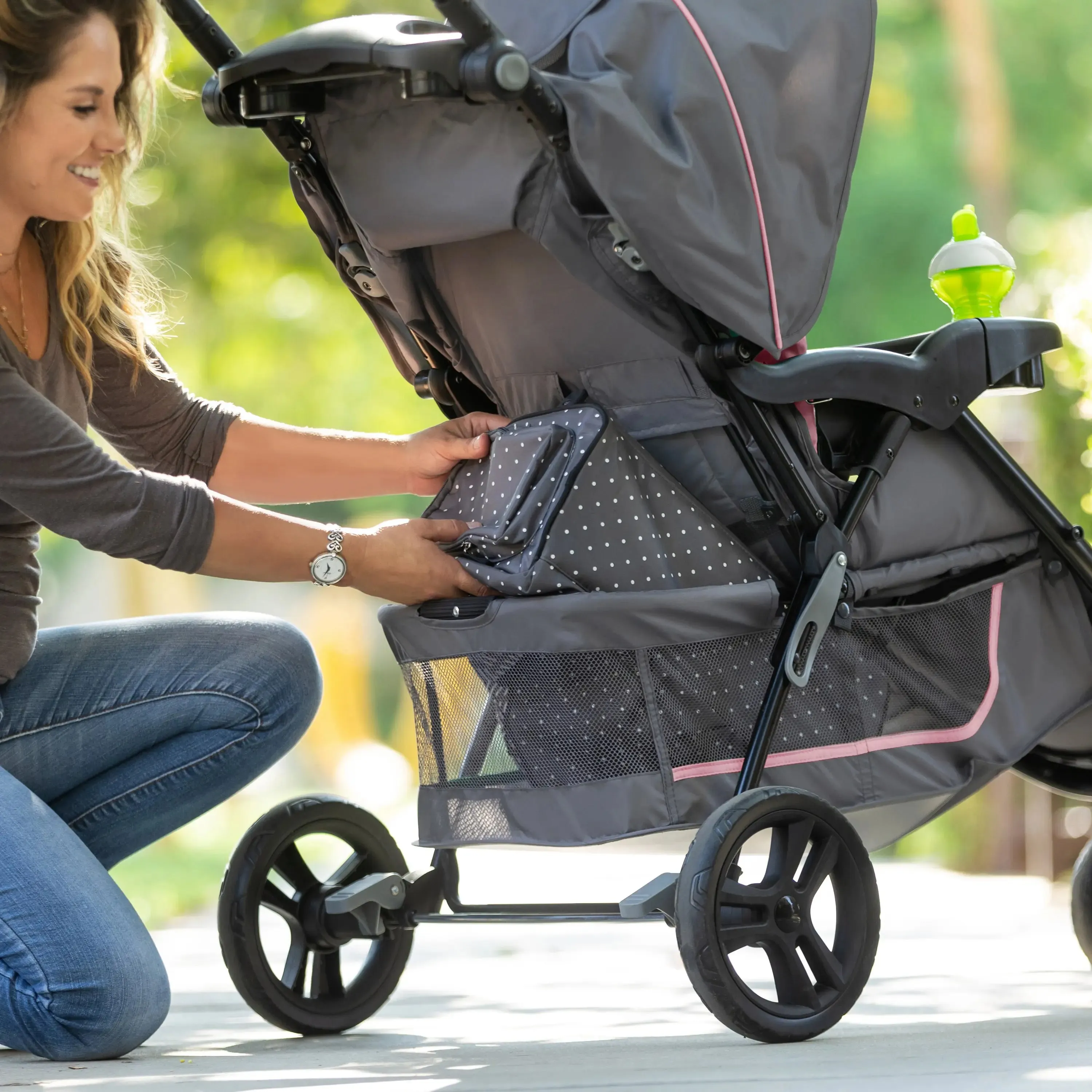 EZ Ride Stroller Travel System with EZ-Lift™ Infant Car Seat - Flamingo Pink