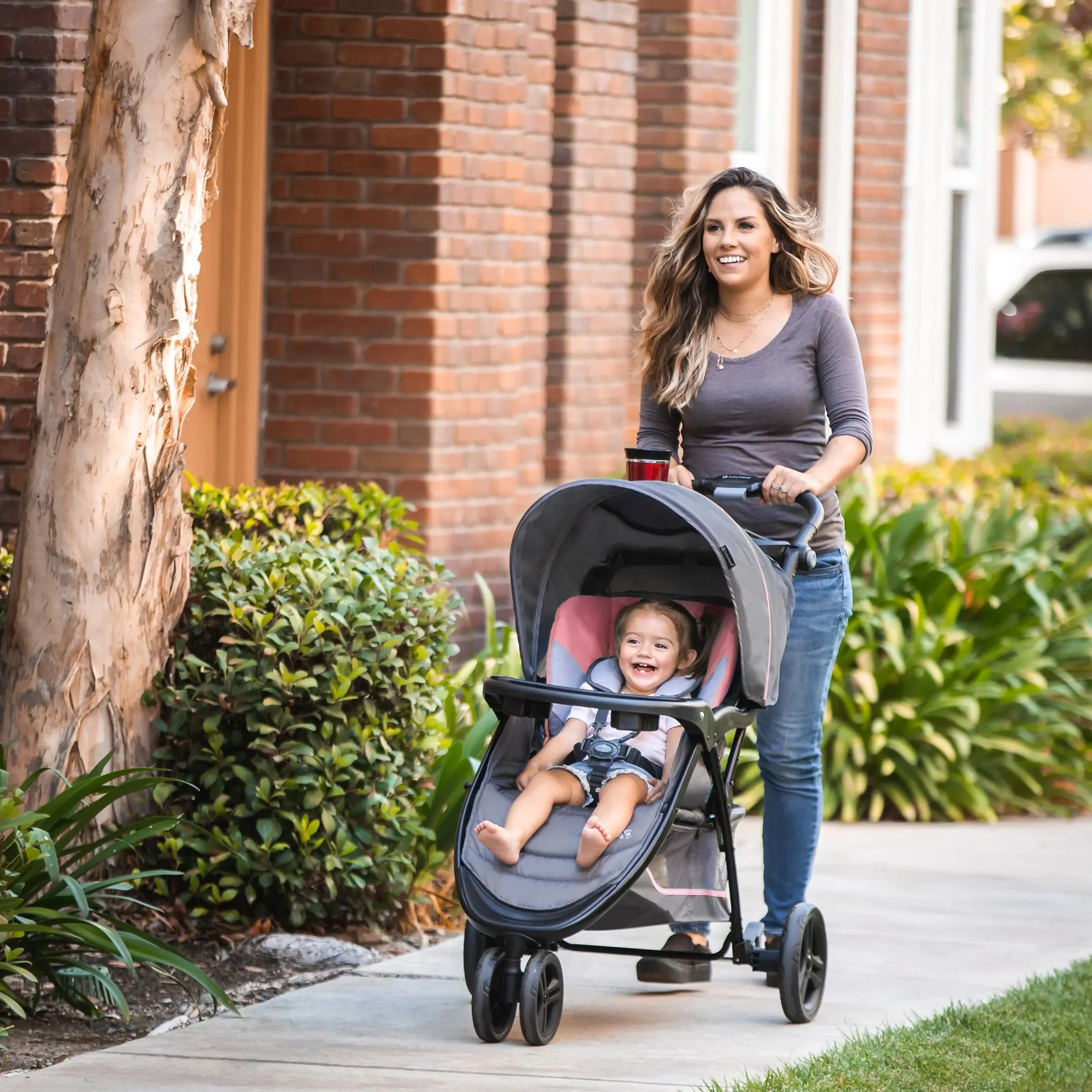 EZ Ride Stroller Travel System with EZ-Lift™ Infant Car Seat - Flamingo Pink