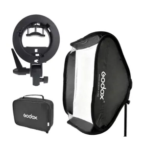 Godox 50 x 50cm Tulip Square Collapsible Softbox with S-Type Bracket and Case Set