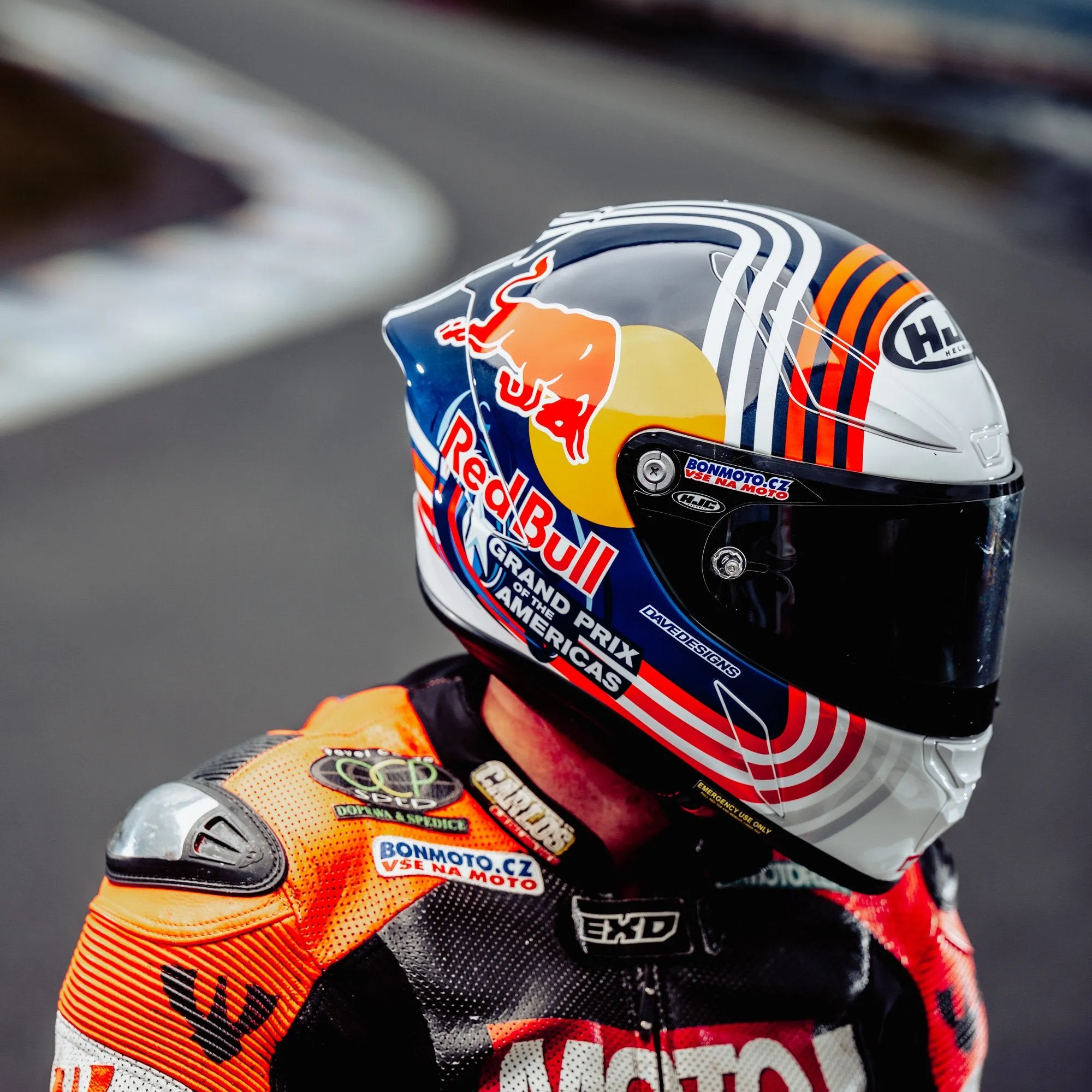 HJC RPHA 1 Red Bull Austin MC21  Edition Racing Helmet