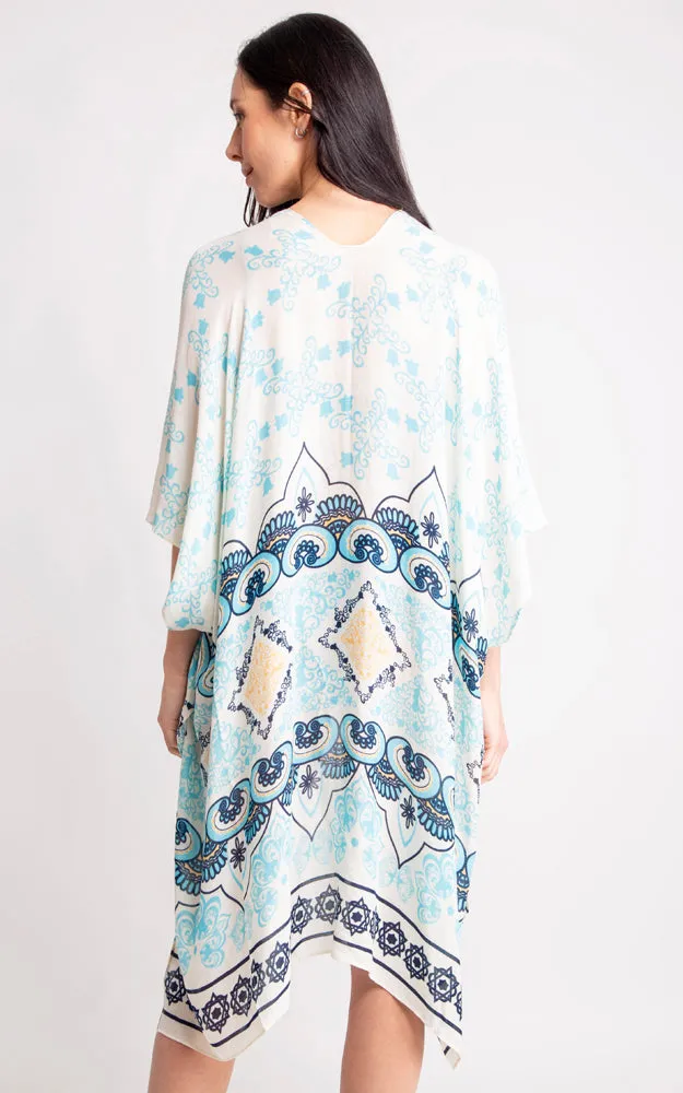 JP2122 Multi Pattern Design Cover Up Kimono