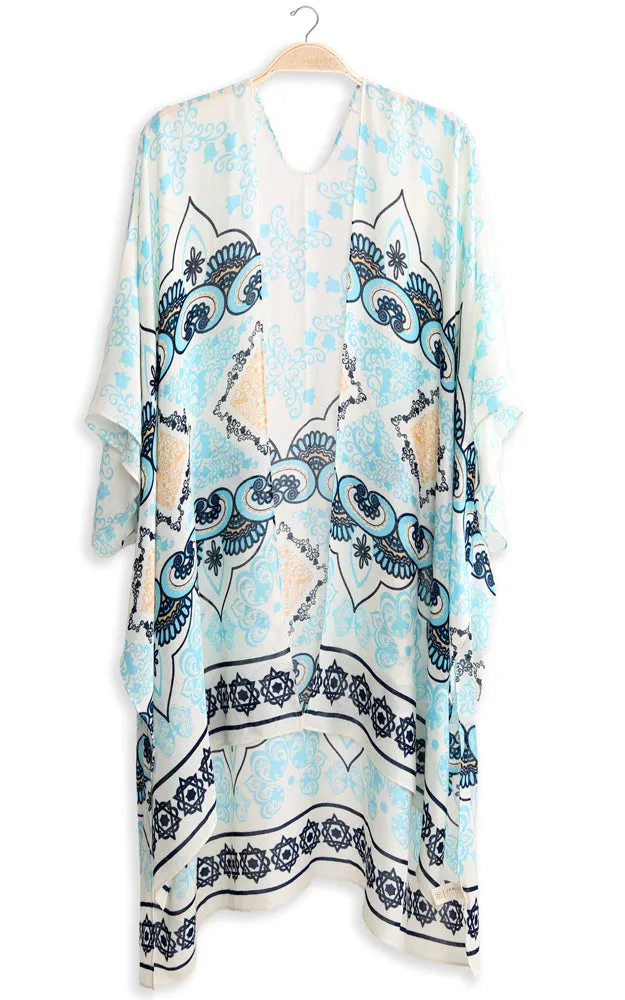 JP2122 Multi Pattern Design Cover Up Kimono