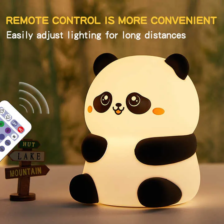 LED لغرفة الأطفال مصباح باندا محمول  LED Lamp for Kids Room Portable Warm