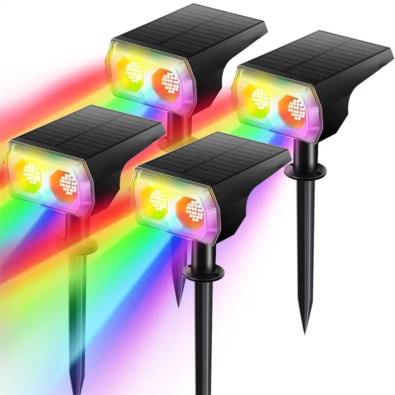 LED Solar Light Outdoors Solar Panel Lamp Landscape Spotlights Waterproof Street 48 LED Lights for Garden Yard Patio Decoration
