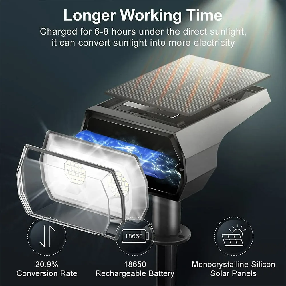 LED Solar Light Outdoors Solar Panel Lamp Landscape Spotlights Waterproof Street 48 LED Lights for Garden Yard Patio Decoration