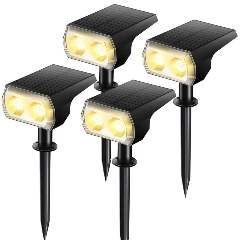 LED Solar Light Outdoors Solar Panel Lamp Landscape Spotlights Waterproof Street 48 LED Lights for Garden Yard Patio Decoration