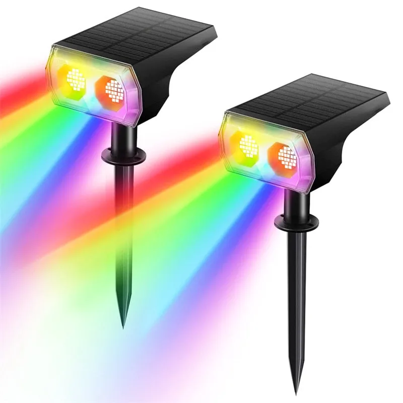 LED Solar Light Outdoors Solar Panel Lamp Landscape Spotlights Waterproof Street 48 LED Lights for Garden Yard Patio Decoration