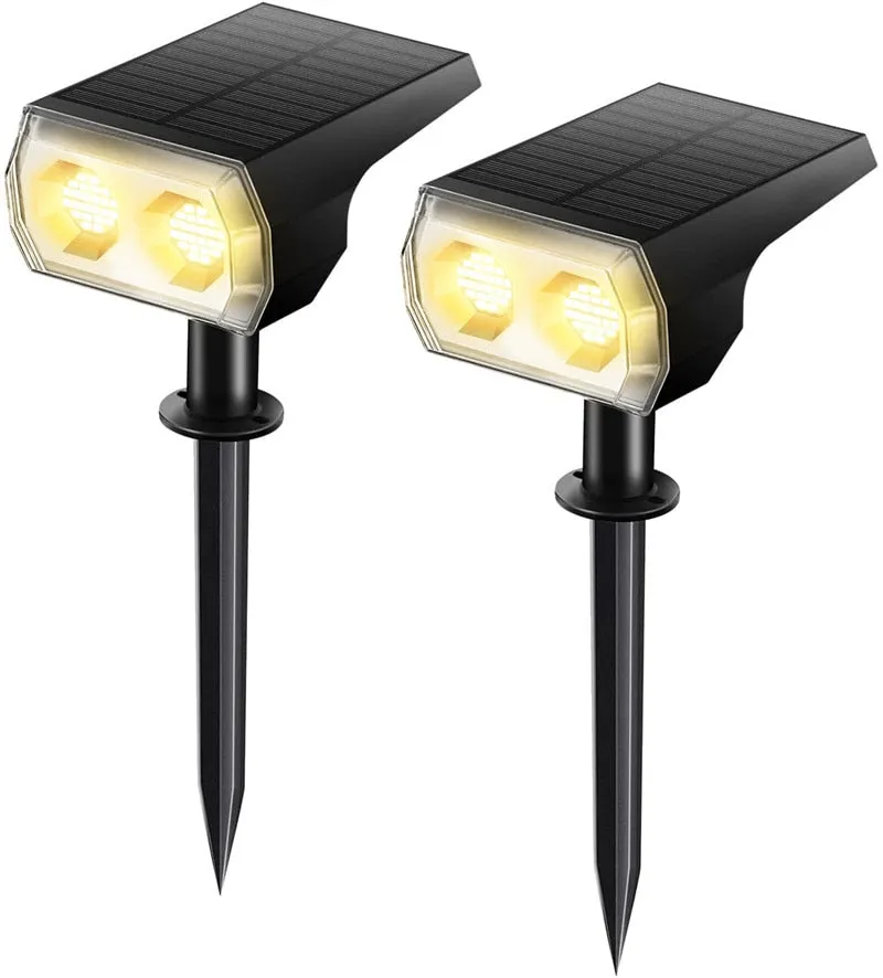 LED Solar Light Outdoors Solar Panel Lamp Landscape Spotlights Waterproof Street 48 LED Lights for Garden Yard Patio Decoration