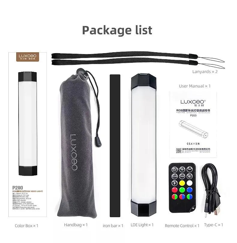 LUXCEO P200 RGB Photography Light: Creative Versatile Lighting Solution
