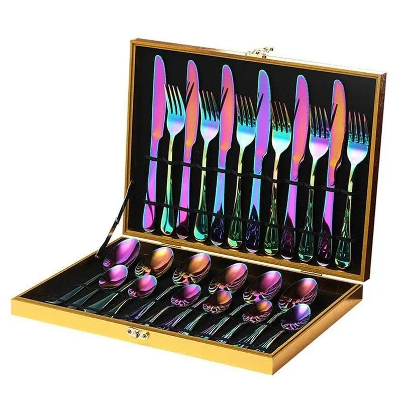Luxury Golden Stainless Steel Cutlery Set