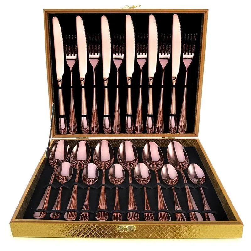 Luxury Golden Stainless Steel Cutlery Set