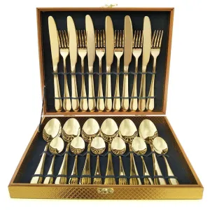 Luxury Golden Stainless Steel Cutlery Set