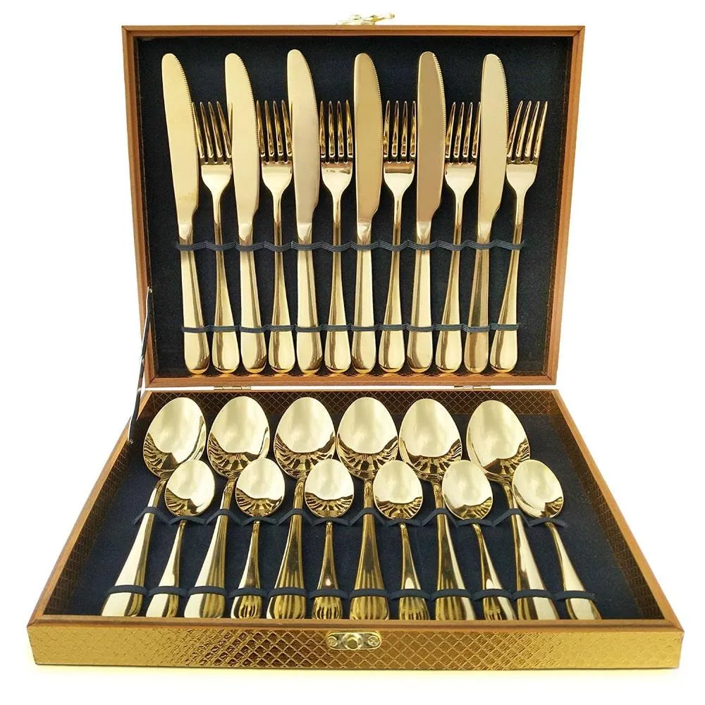 Luxury Golden Stainless Steel Cutlery Set