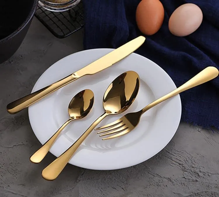 Luxury Golden Stainless Steel Cutlery Set