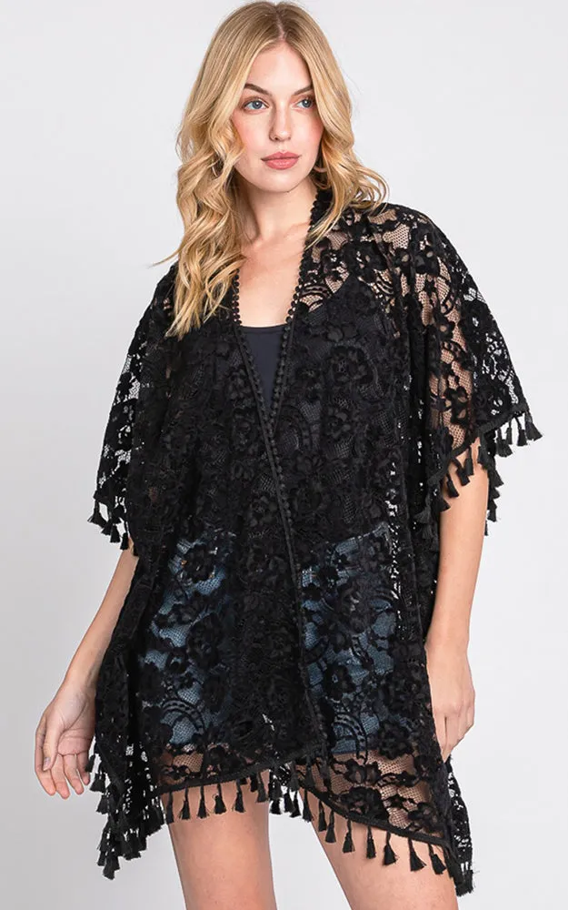MS0340 FLOWER PATTERN CROCHET LACE COVER-UP