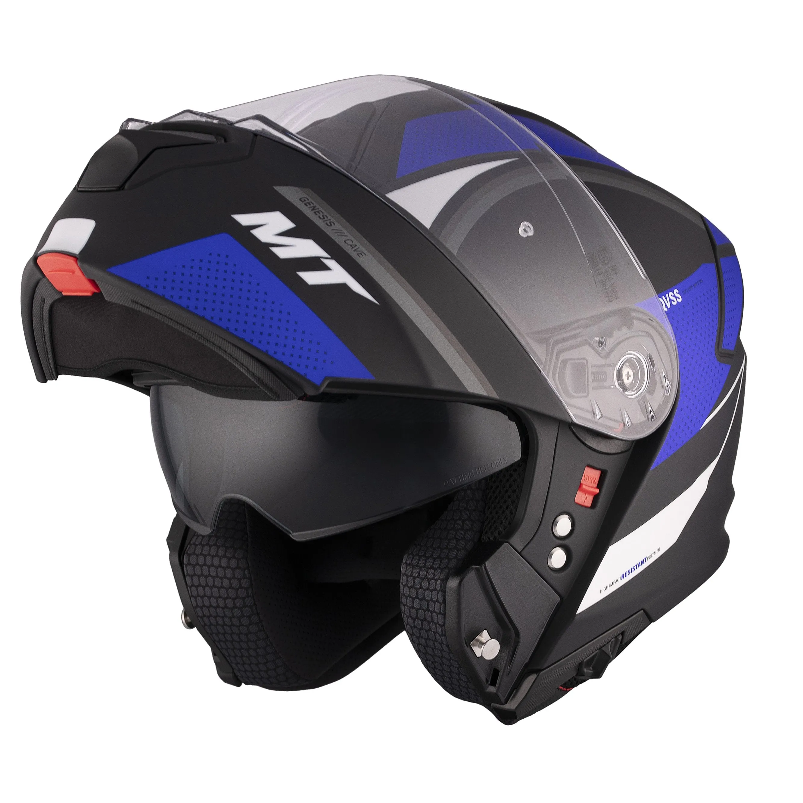 MT Genesis SV Cave A7 Helmet in Matt Black Blue