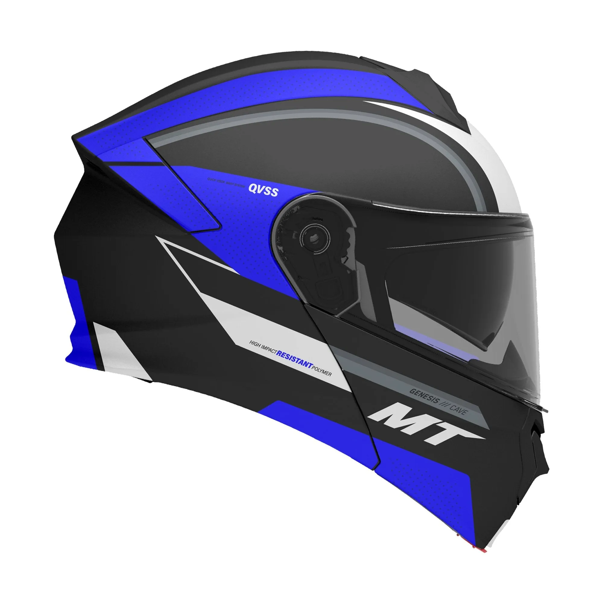 MT Genesis SV Cave A7 Helmet in Matt Black Blue