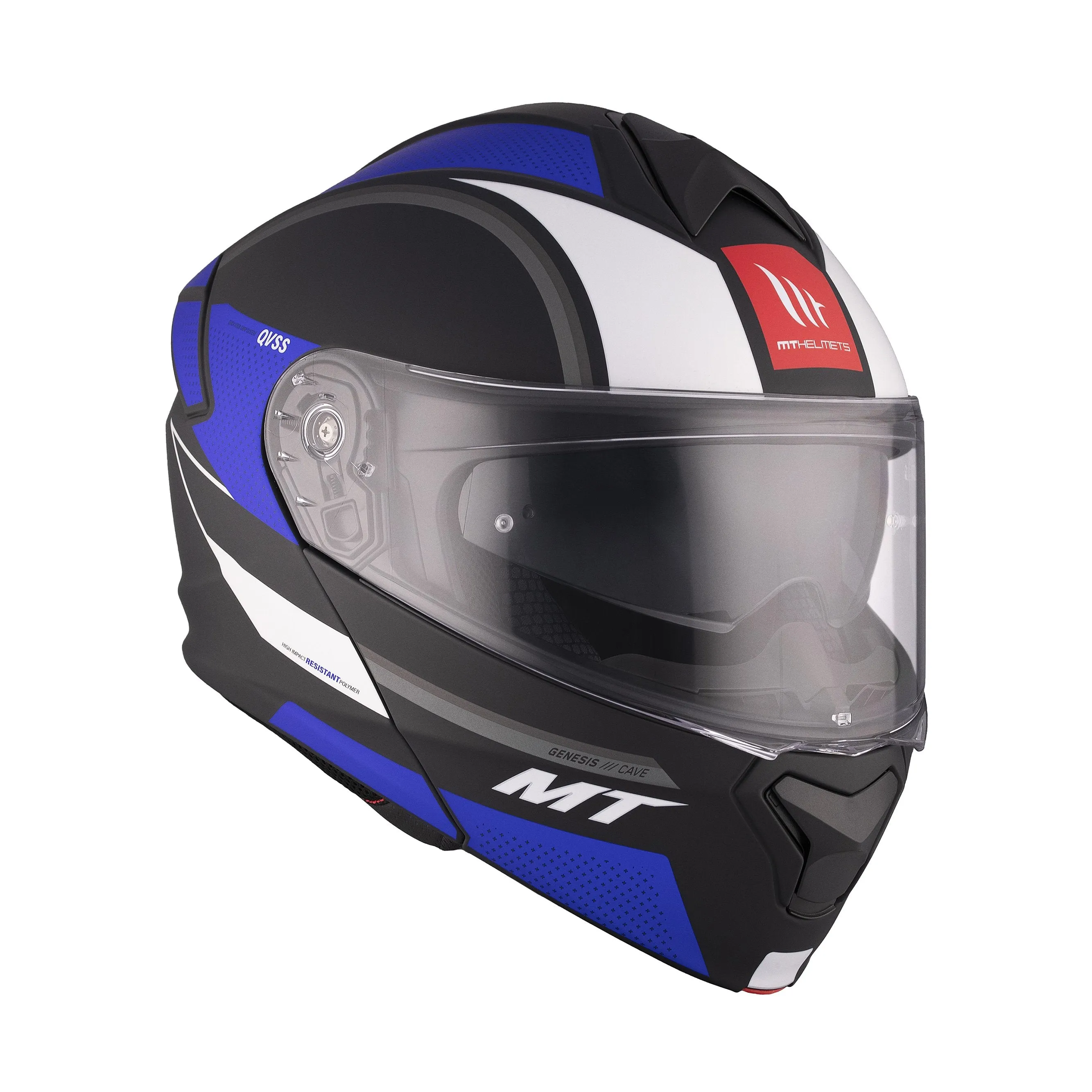 MT Genesis SV Cave A7 Helmet in Matt Black Blue