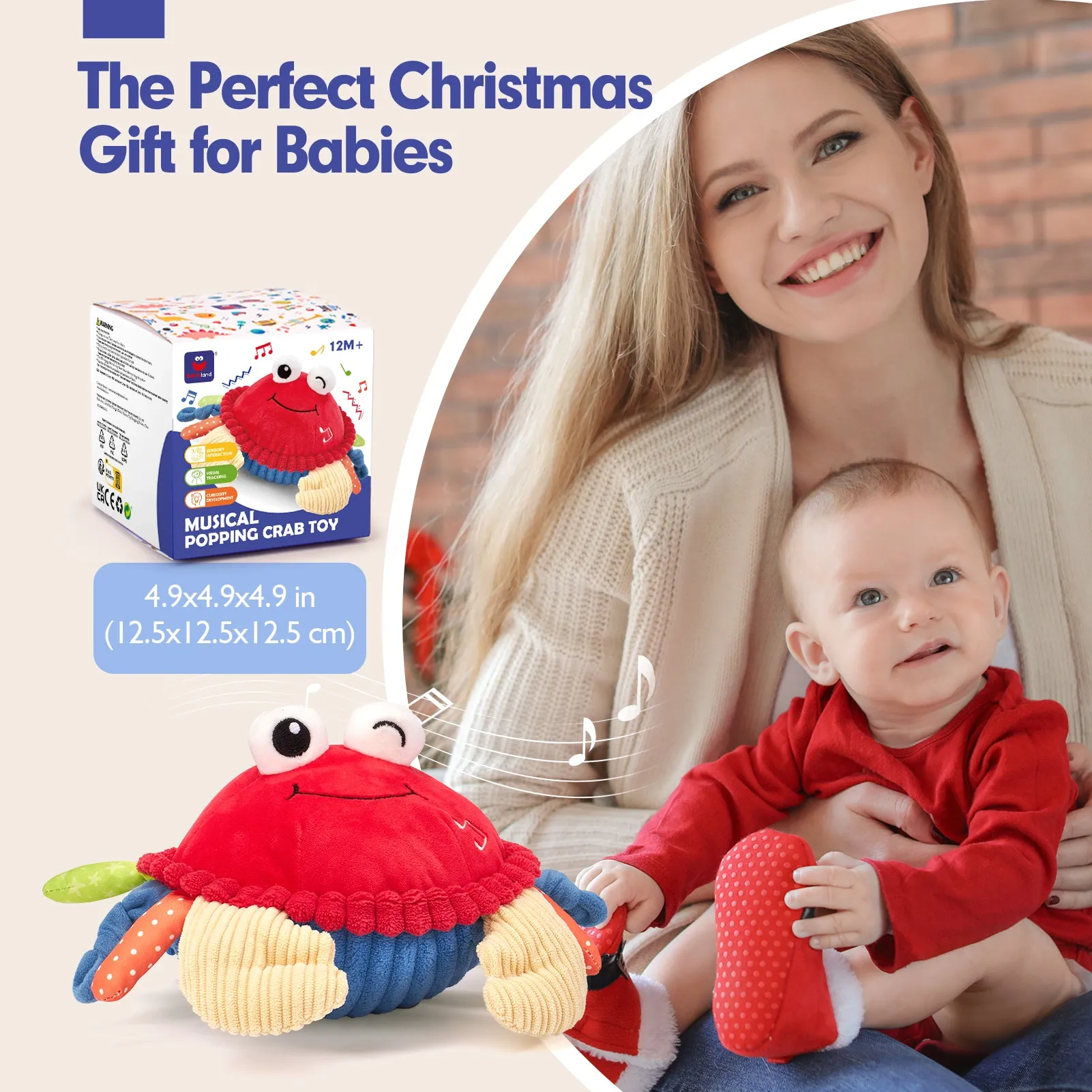Musical Dancing Crab Sensory Toy for 12-18 Months