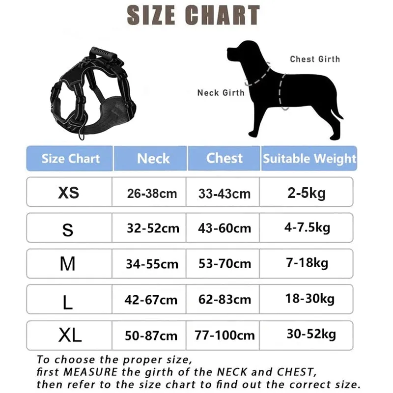 Reflective No Pull Breathable Pet Dog Puppy Outdoor Vest Walking Training Harness Vest