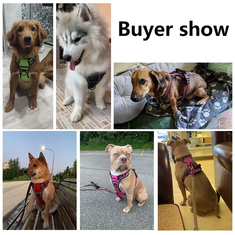 Reflective No Pull Breathable Pet Dog Puppy Outdoor Vest Walking Training Harness Vest